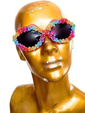 GASOLINE GLAMOUR GROOVE IS IN THE HEART HOT LIPS GLASSES 🌈🪩🔮